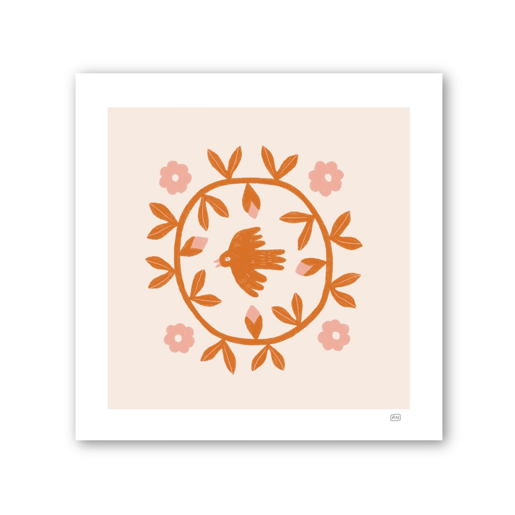 Folky Floral + Bird